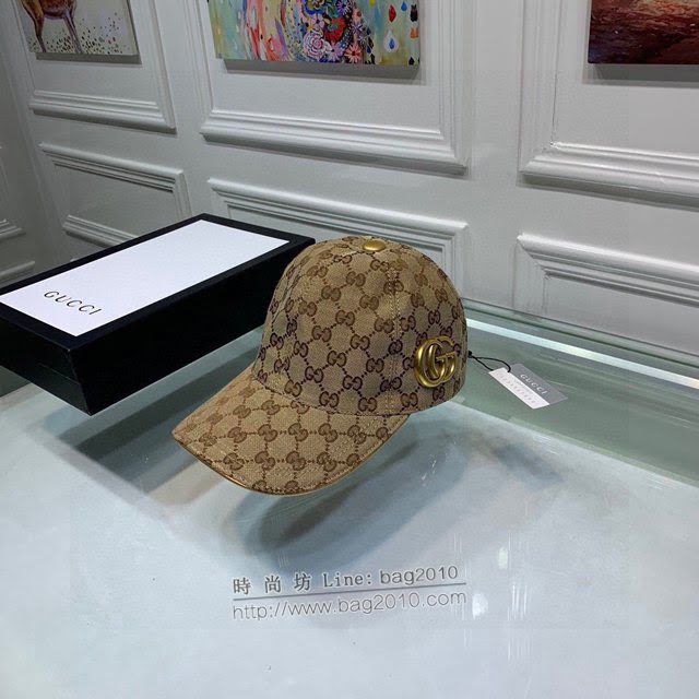 Gucci新品男士帽子 古馳金屬GG印花棒球帽鴨舌帽  mm1744